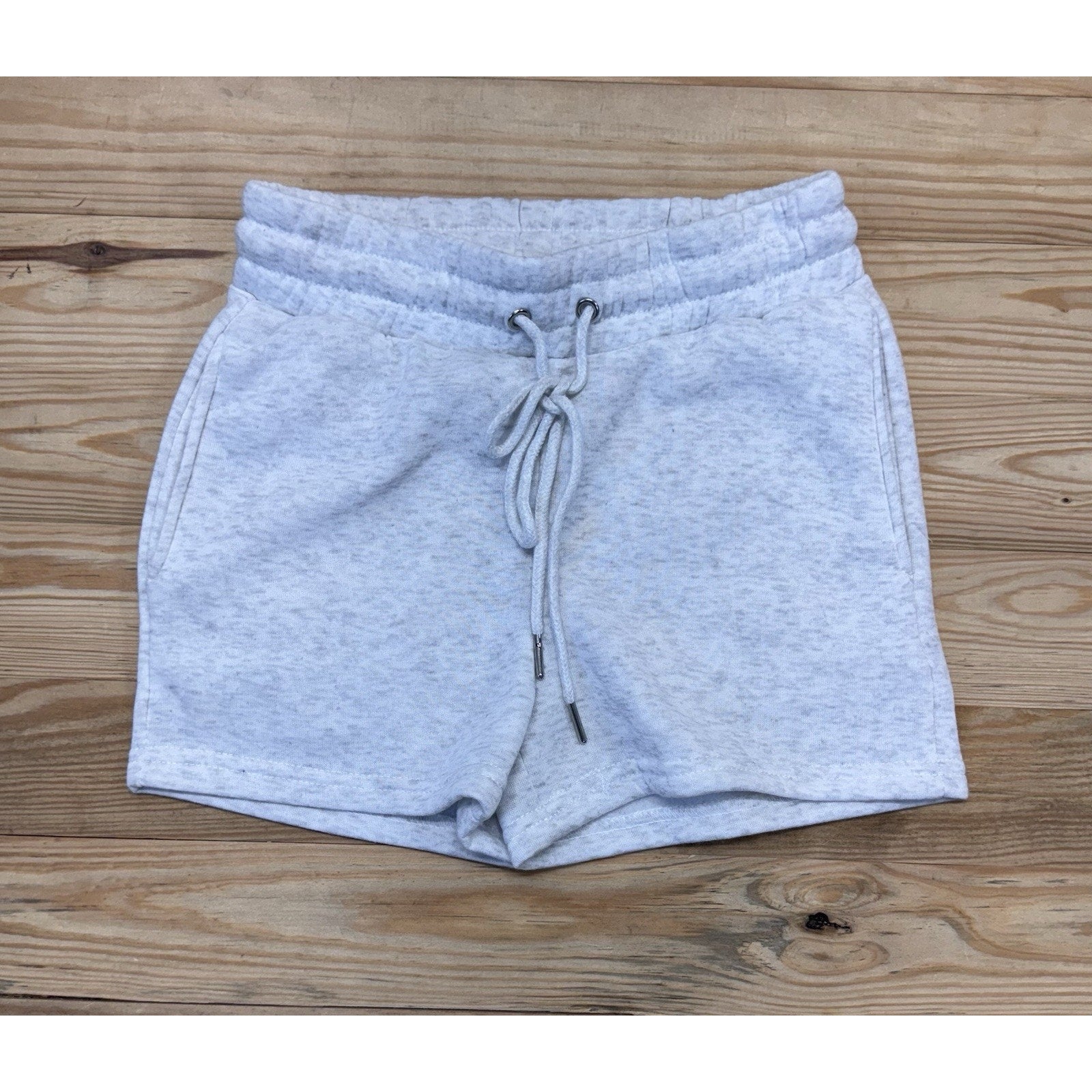 Better Together Gray Heather Drawstring Shorts With Pockets Junior Women’s XS