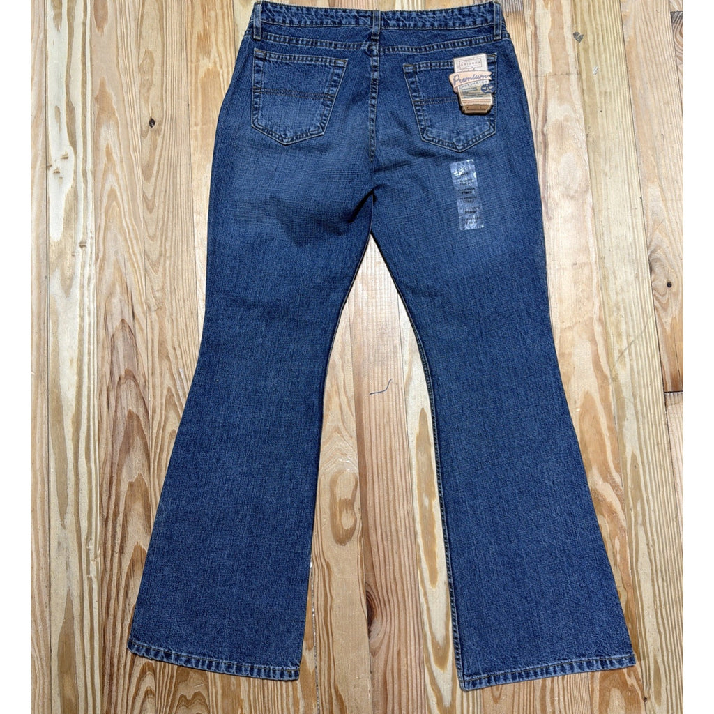 Vtg Arizona Women Low-Rise Y2K Flare Jeans Womens 11 NWT 32x32