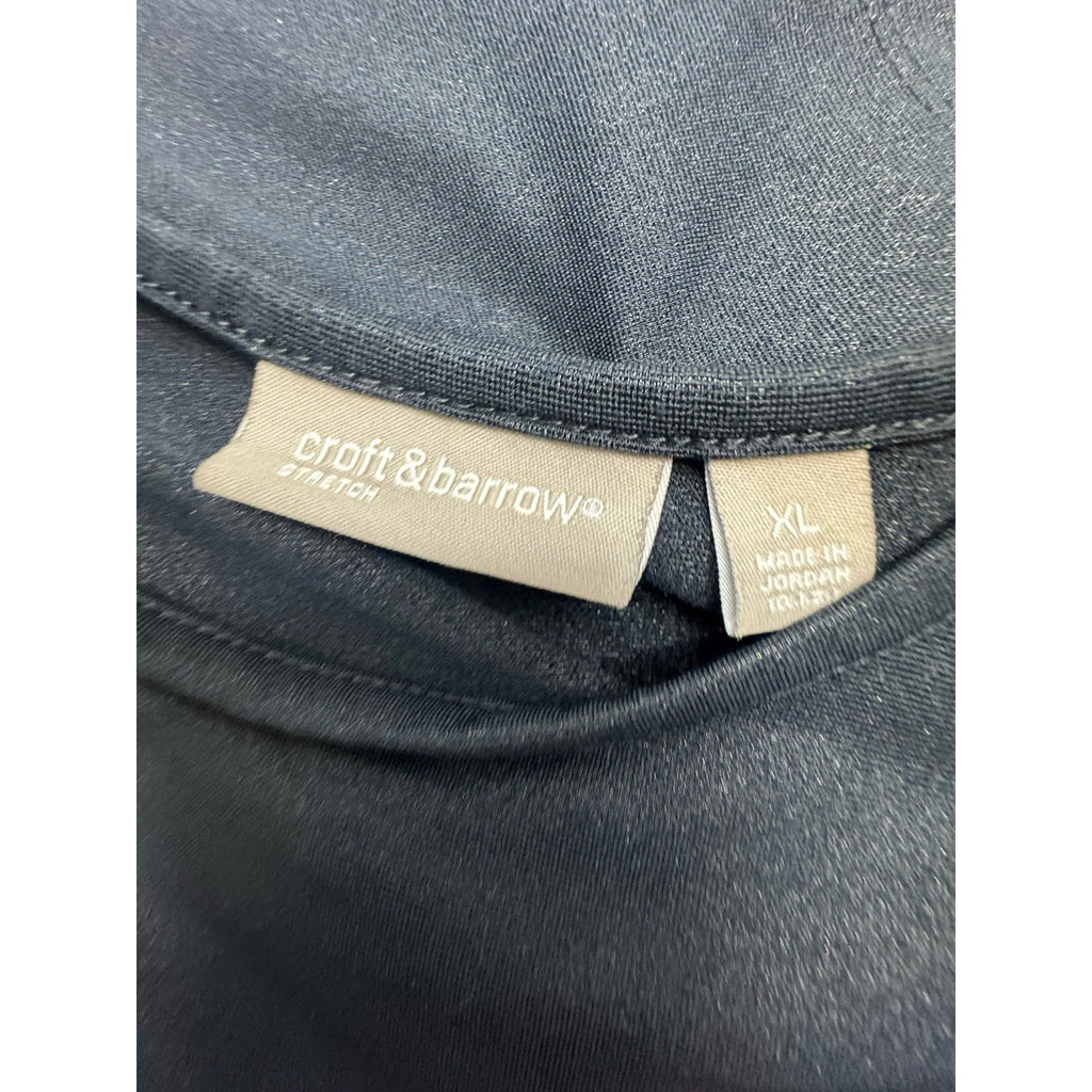 Croft & Barrow T-Shirt Women's X-Large Short Sleeve Black Metallic Crew Neck