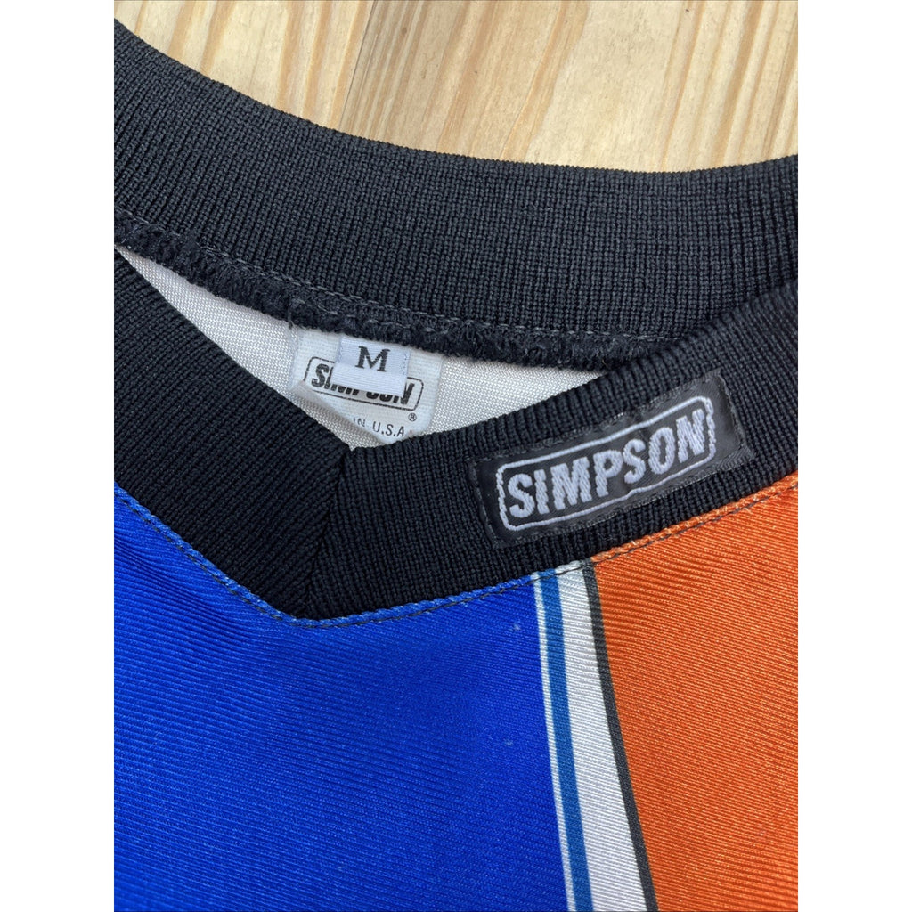 Simpson Motorcycle Racing Long Sleeve Jersey Shirt Youth Medium Made In USA