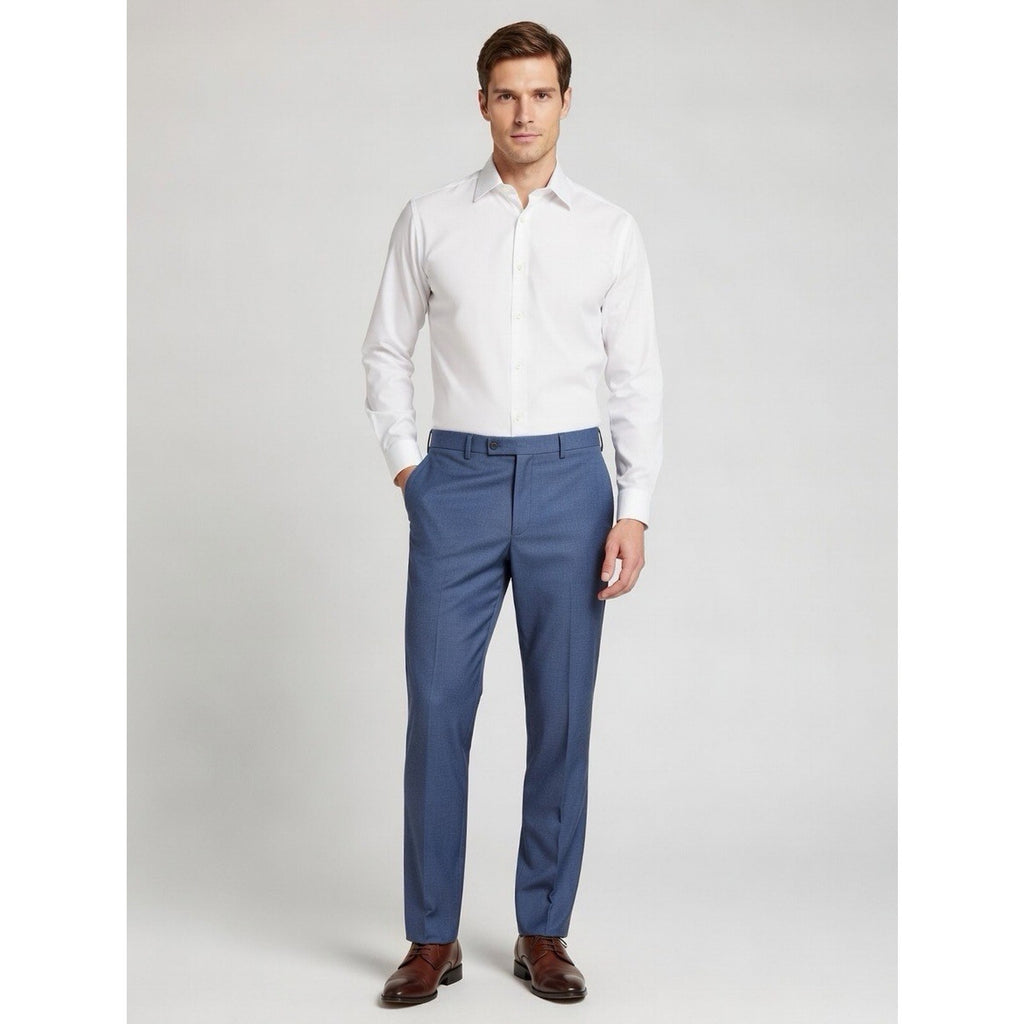Bonobos Dress Pants Wednesday Blue Micro stripe Slim Straight Size 36x28.5 Hem