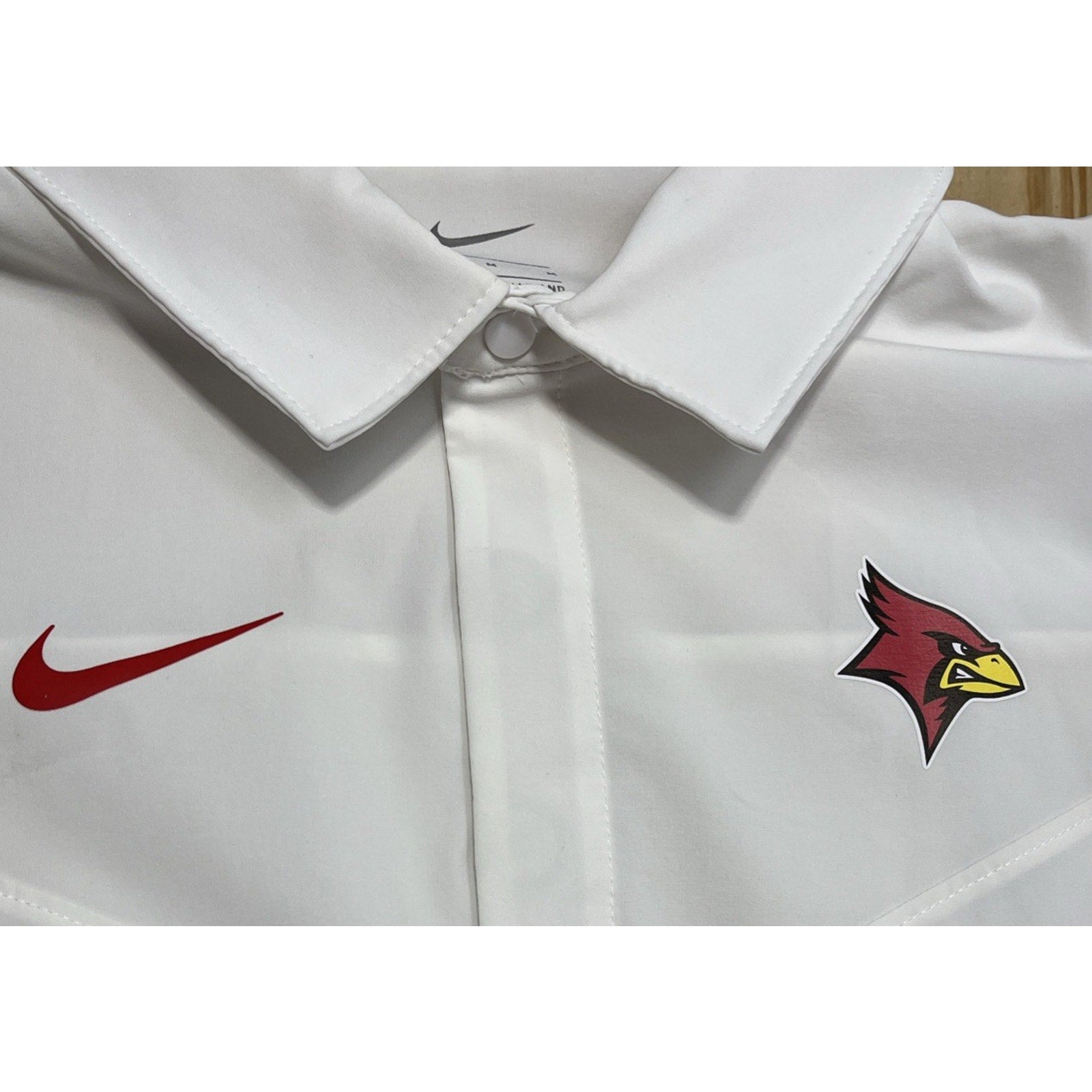 NWT Louisville Cardinals Nike Dri Fit Men's Polo Shirt White Size Medium