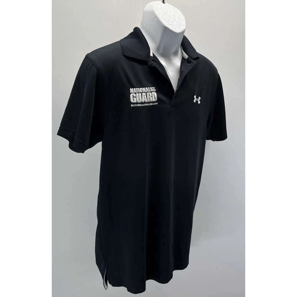 Under Armour Heat Gear national gaurd polo shirt men's Size Small Black