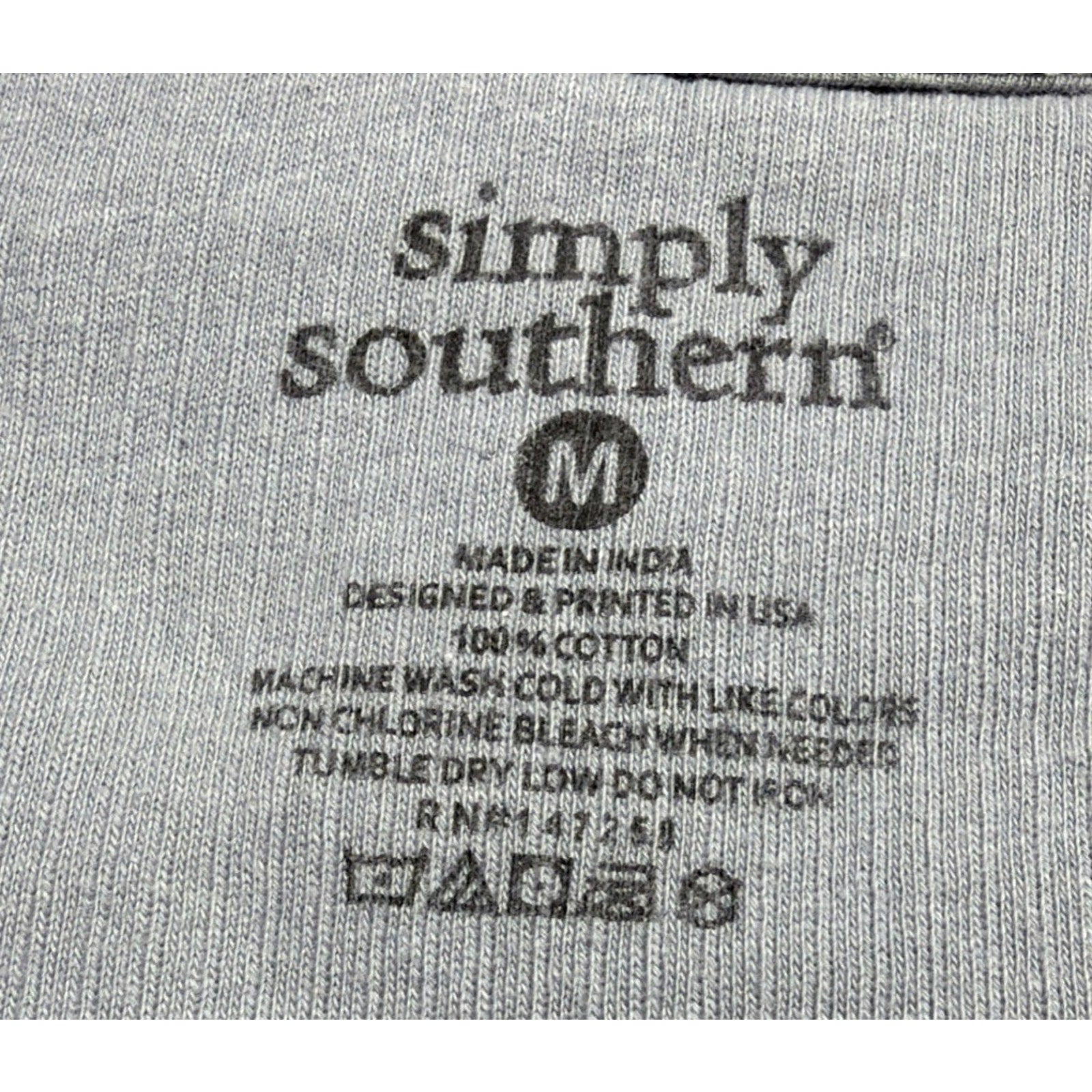 Simply Southern Sweater Womens Size M Gray Long Sleeve Thermal Mama Vibes