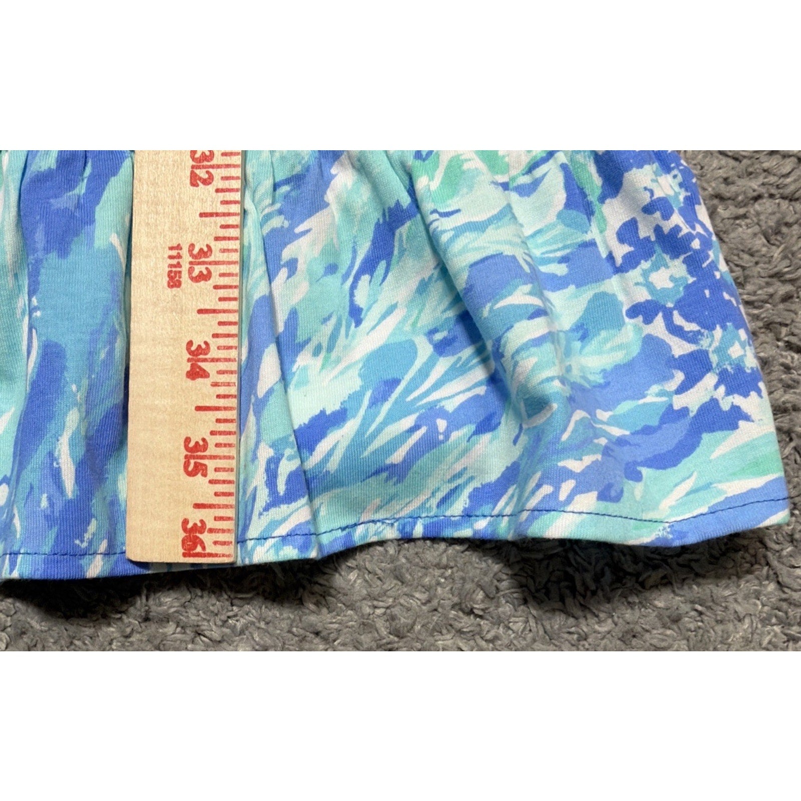 Lilly Pulitzer Regina Dress Ruffle Sleeve Keyhole Blue Haven Floral Size S