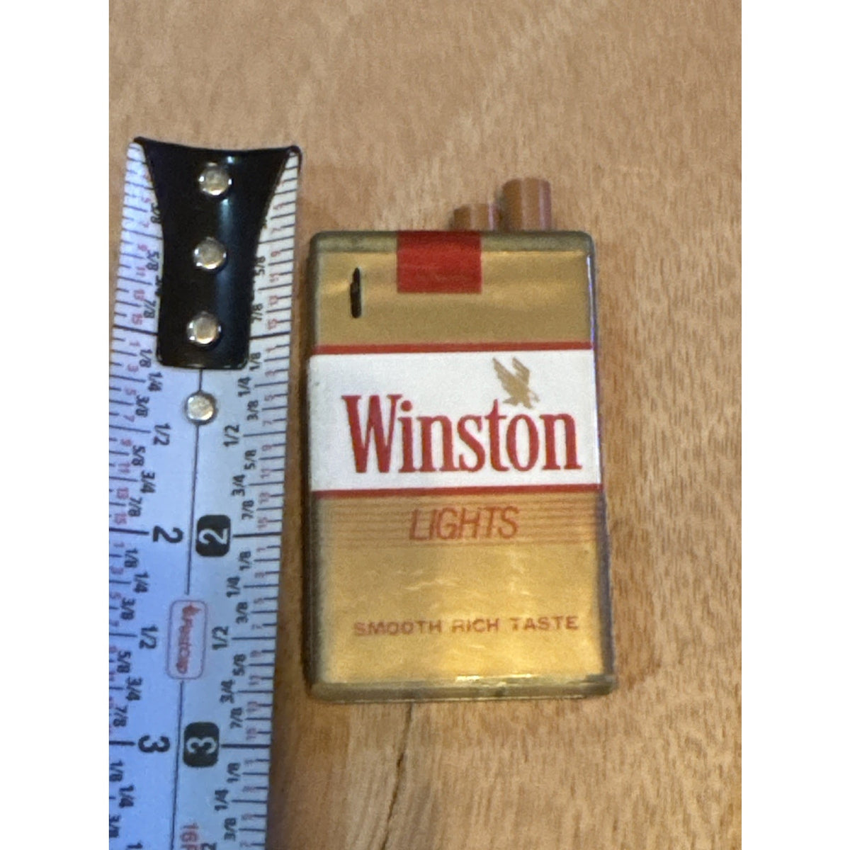 Vintage Winston Lights Gold Cigarette Lighter - still works!