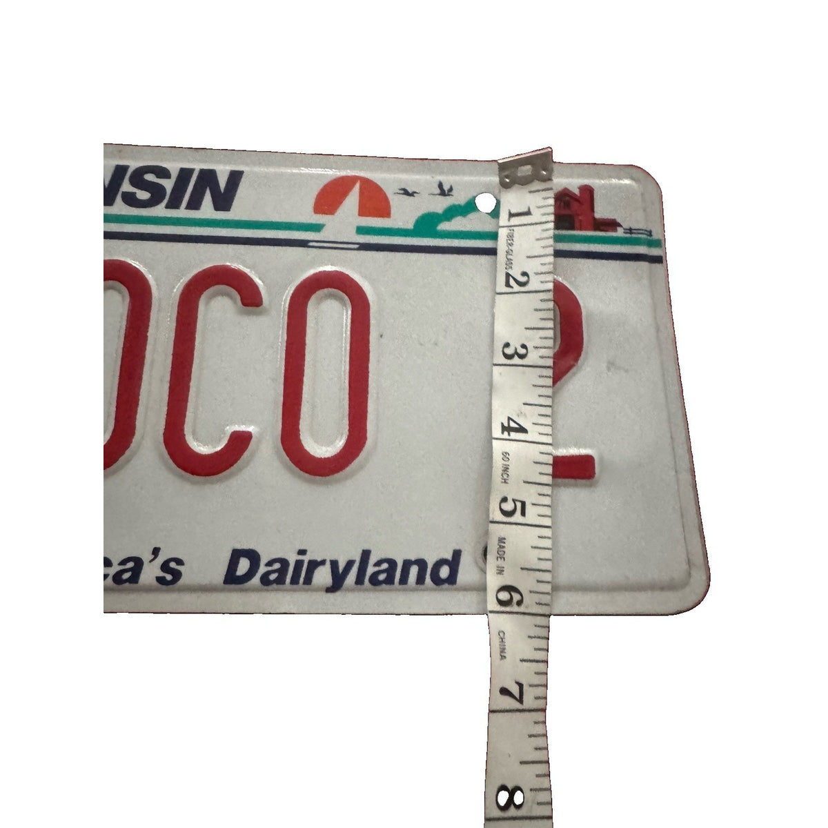 Vintage Wisconsin License Plate AMOCO 2 America’s Dairyland 1987-94 Vanity WI