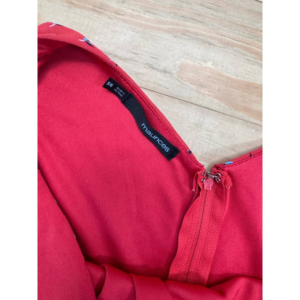 Maurices Coral Sleeveless Dress Juniors Size 5/6 Pockets