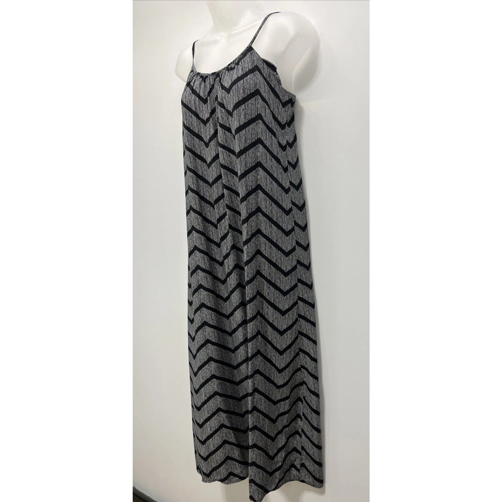 Merona Maxi Dress Size XS Black Gray Spaghetti Strap