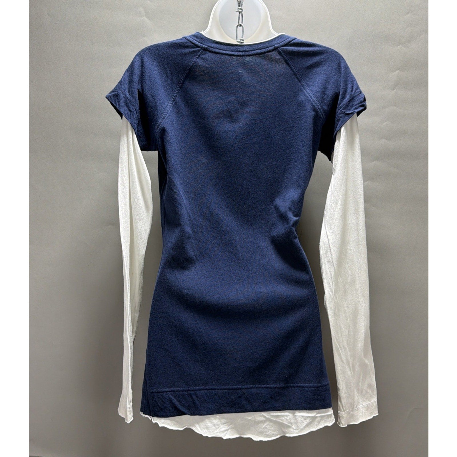 Nike Women's Navy Blue White Penn State Nittany Lions Medium Layered Longsleeve
