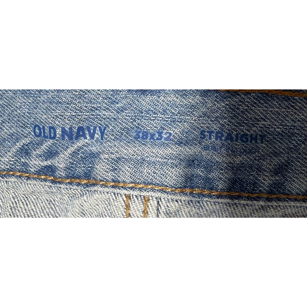 Old Navy Straight Men's size 38x32 Light Wash Blue Denim jeans