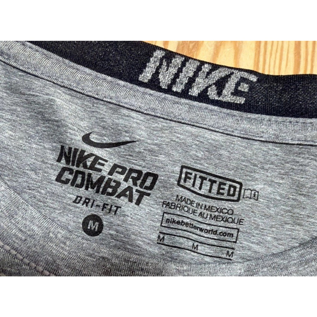 Nike Shirt Men’s M Pro Combat Fitted Swoosh Dri Fit Train Run Gym Work Core Go
