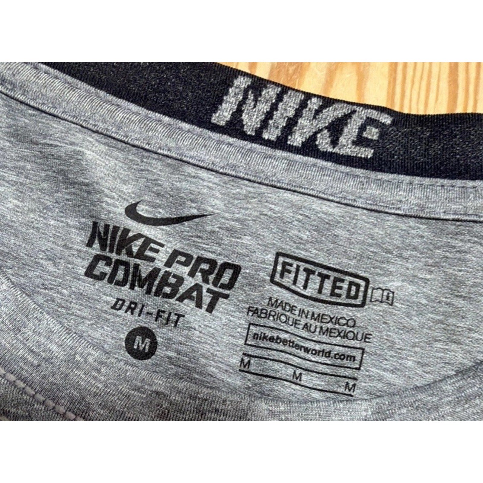 Nike Shirt Men’s M Pro Combat Fitted Swoosh Dri Fit Train Run Gym Work Core Go