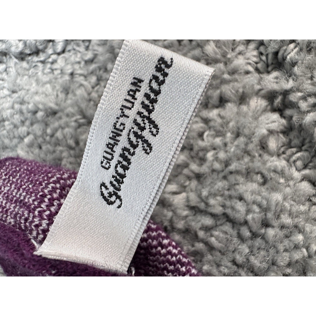 Snowflake Bodycon Dress Purple White Size M Mid Calf 3/4 Sleeve Blended SoftWool