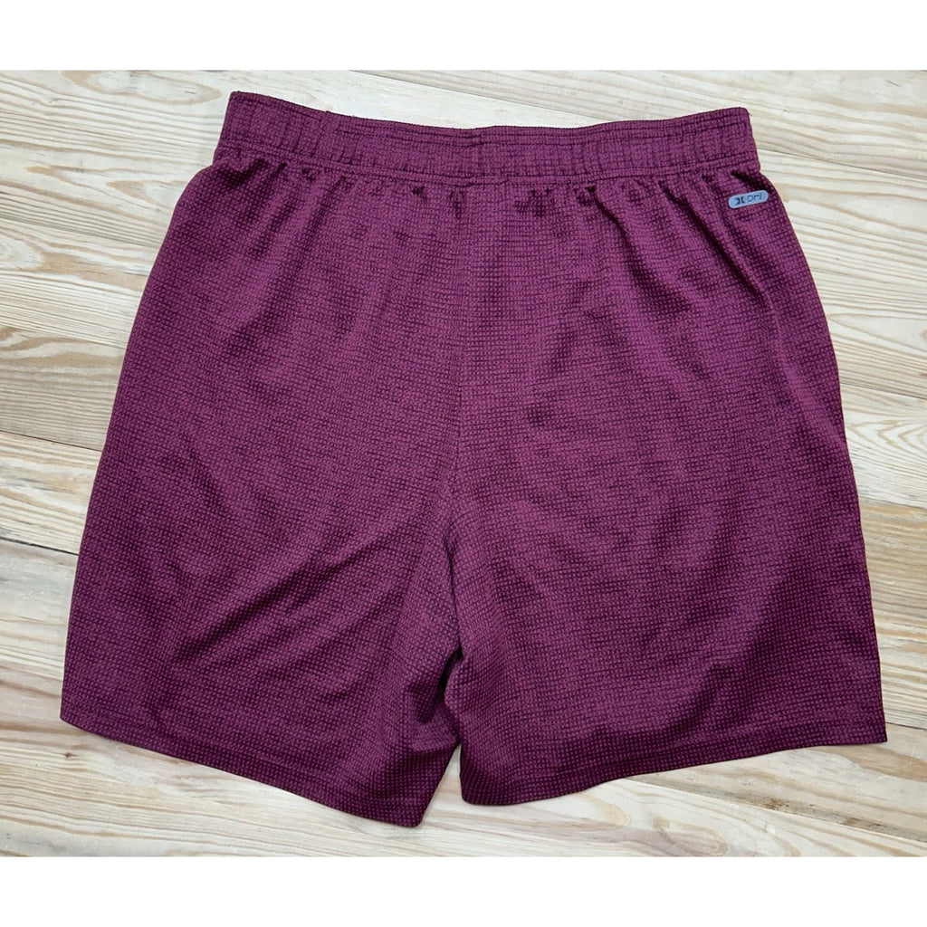 Reebok Men's Size L Burgundy Draw String Athletic Gym Basketball Shorts.