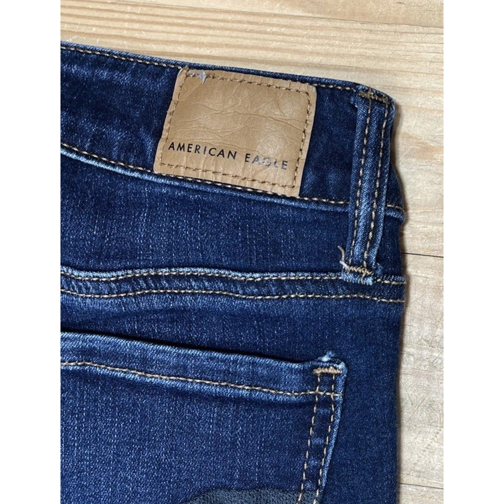 American Eagle Jegging Jeans Super Stretch Women's 0 Short Blue Skinny Leg