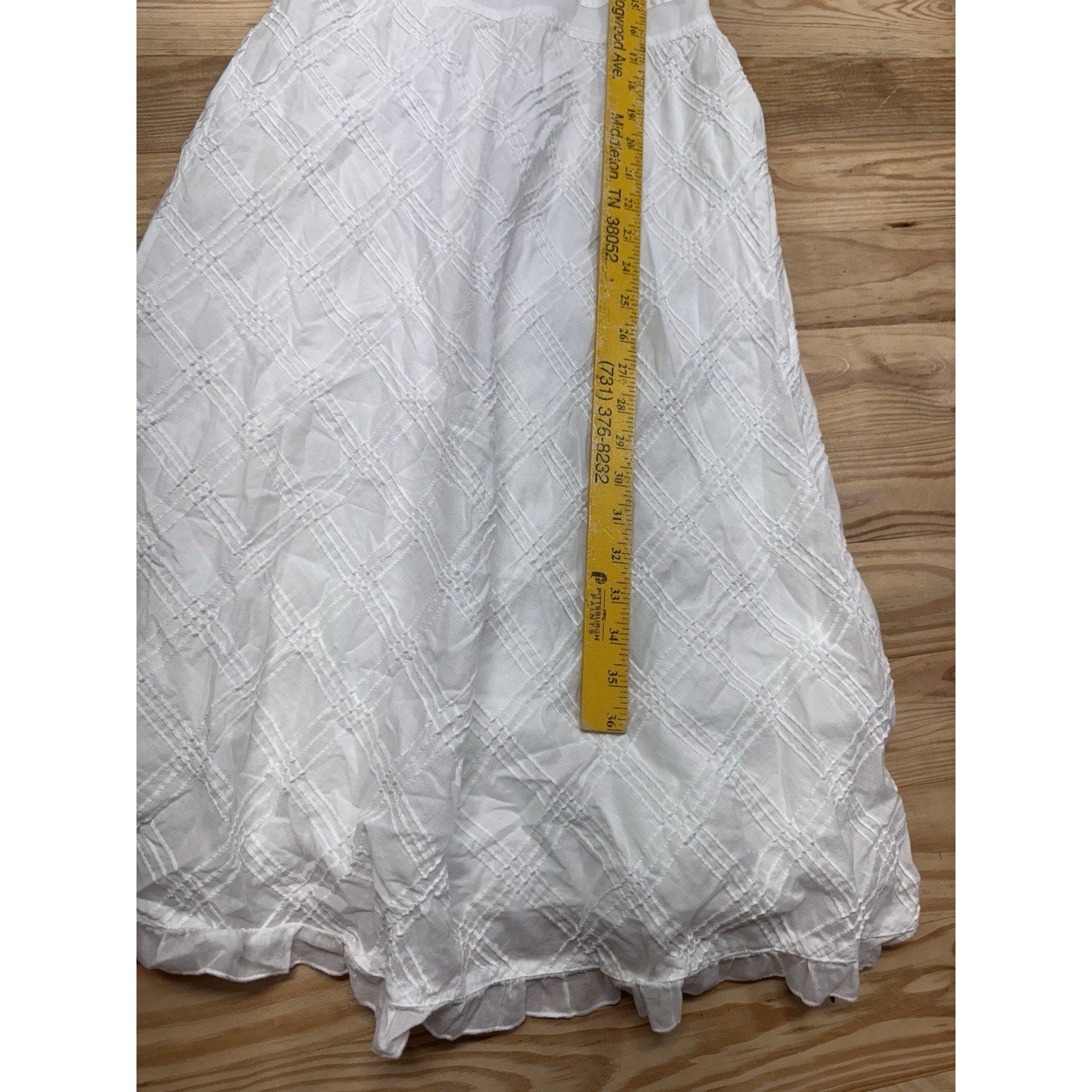Calvin Klein White Summer Halter Dress Cross Ribbed Design Womens Size 2