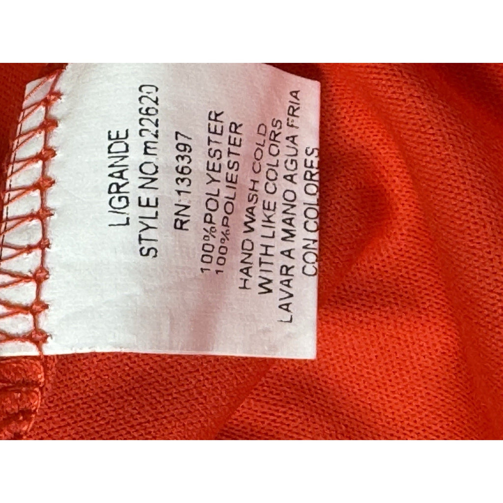 Maniju Women’s Coral Red Formal Maxi Lace Front Dress Size Large NWT