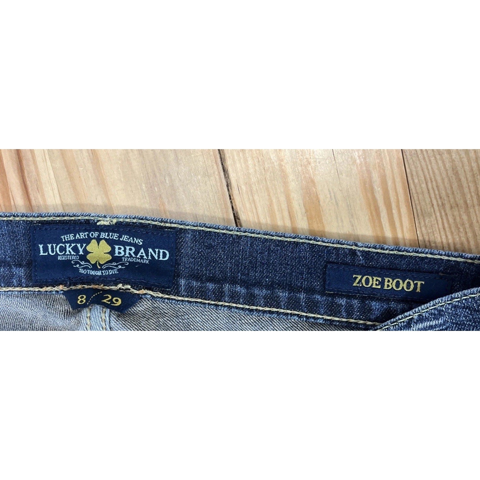 Lucky Brand Jeans Women’s 8 29 Low Rise Zoe Boot Cut Dark Wash Stretch