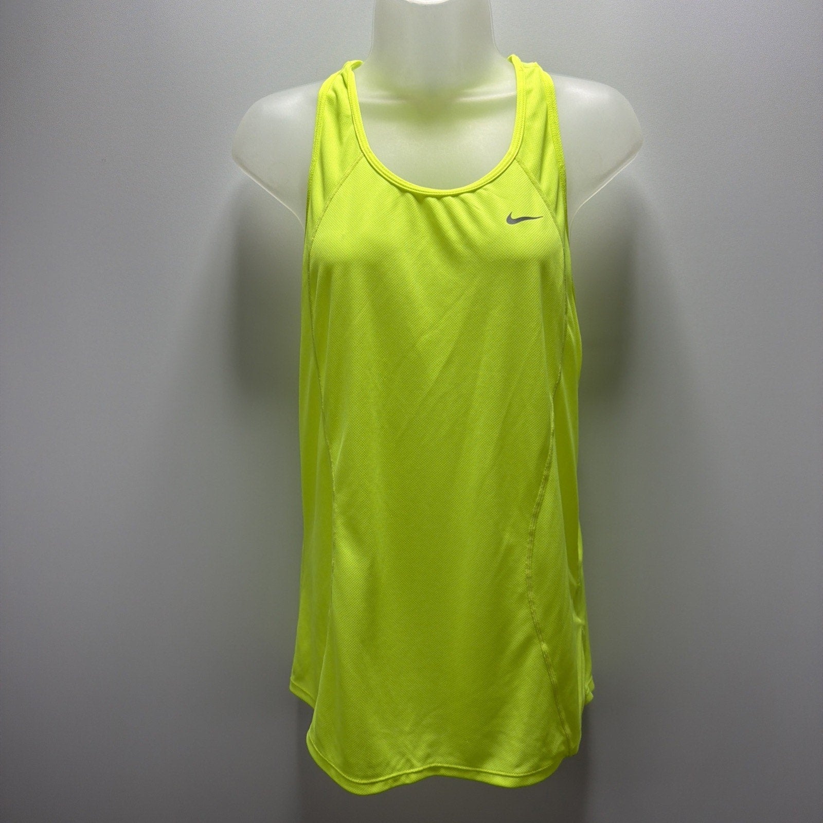 Nike Dry Fit Sport Tank Top Womens Large Florescent Sleeveless Logo Activewear