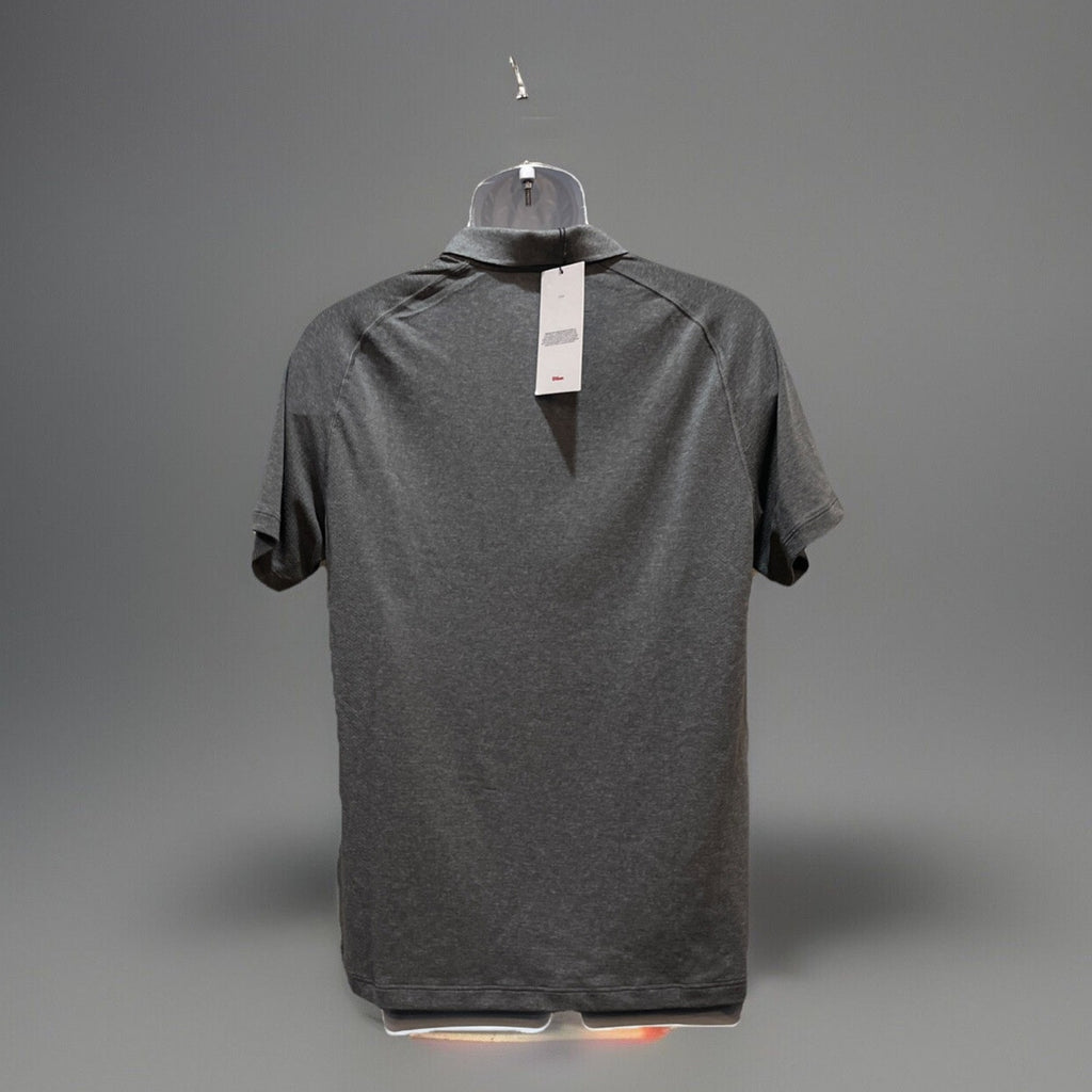 NWT Wilson Henley 1/4 Zip M Series Hybrid Activewear Gray Polo - Large Msrp 78$