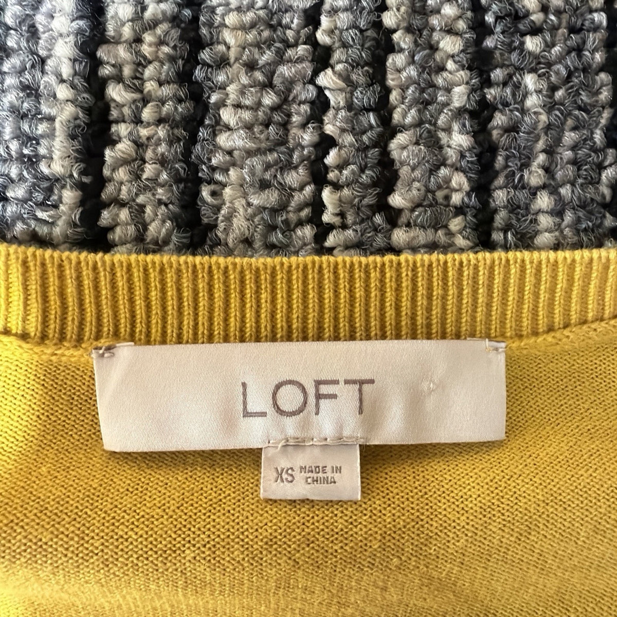 LOFT Women's Size XS Yellow Button Front Light Weight Cardigan Sweater