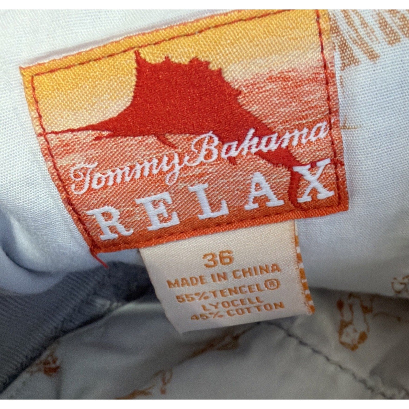 Tommy Bahama Relax Cargo Shorts Men's 36 Gray Stretch Preppy 63-TR808