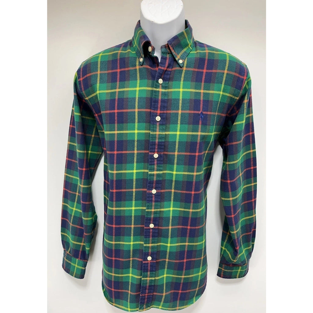 Ralph Lauren Classic Fit Performance Flannel Shirt Long Sleeve Button Down Sz M