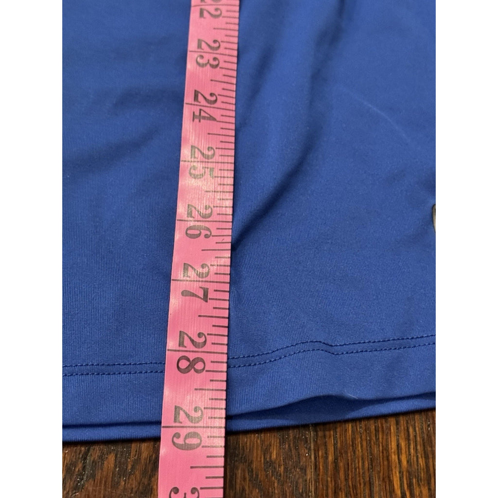 Nike Pro Combat Shirt Mens XL Fitted Blue Mock Base Layer Dri Fit Short Sleeve