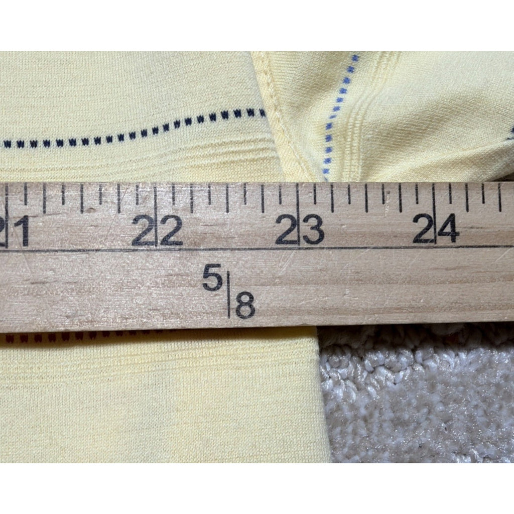Greg Norman Shirt Mens Medium Pale Yellow Short Sleeve Golf Polo