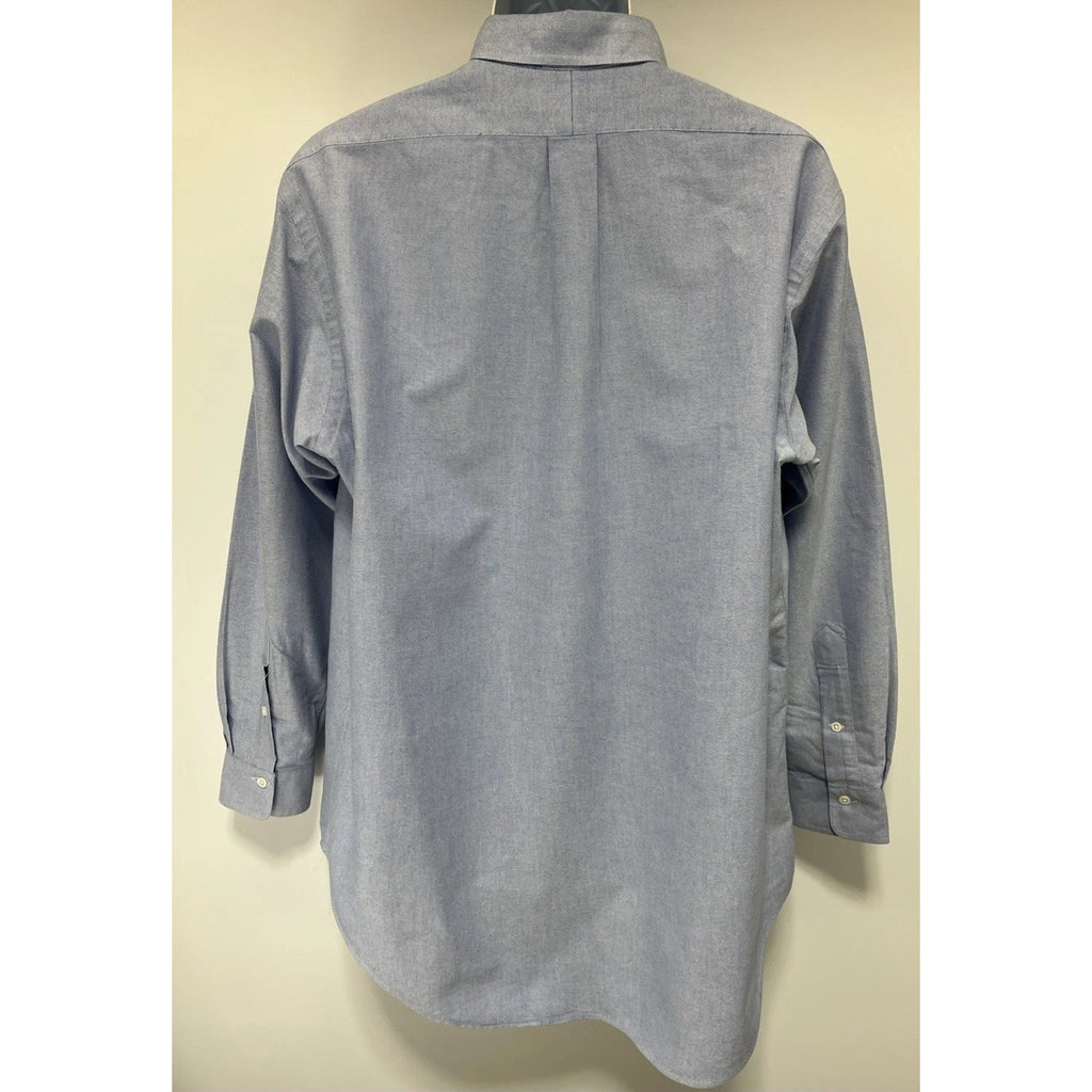 Ralph Lauren Oxford Mens Shirt 16 1/2-33 Button Down Blue LS Flesh Pony