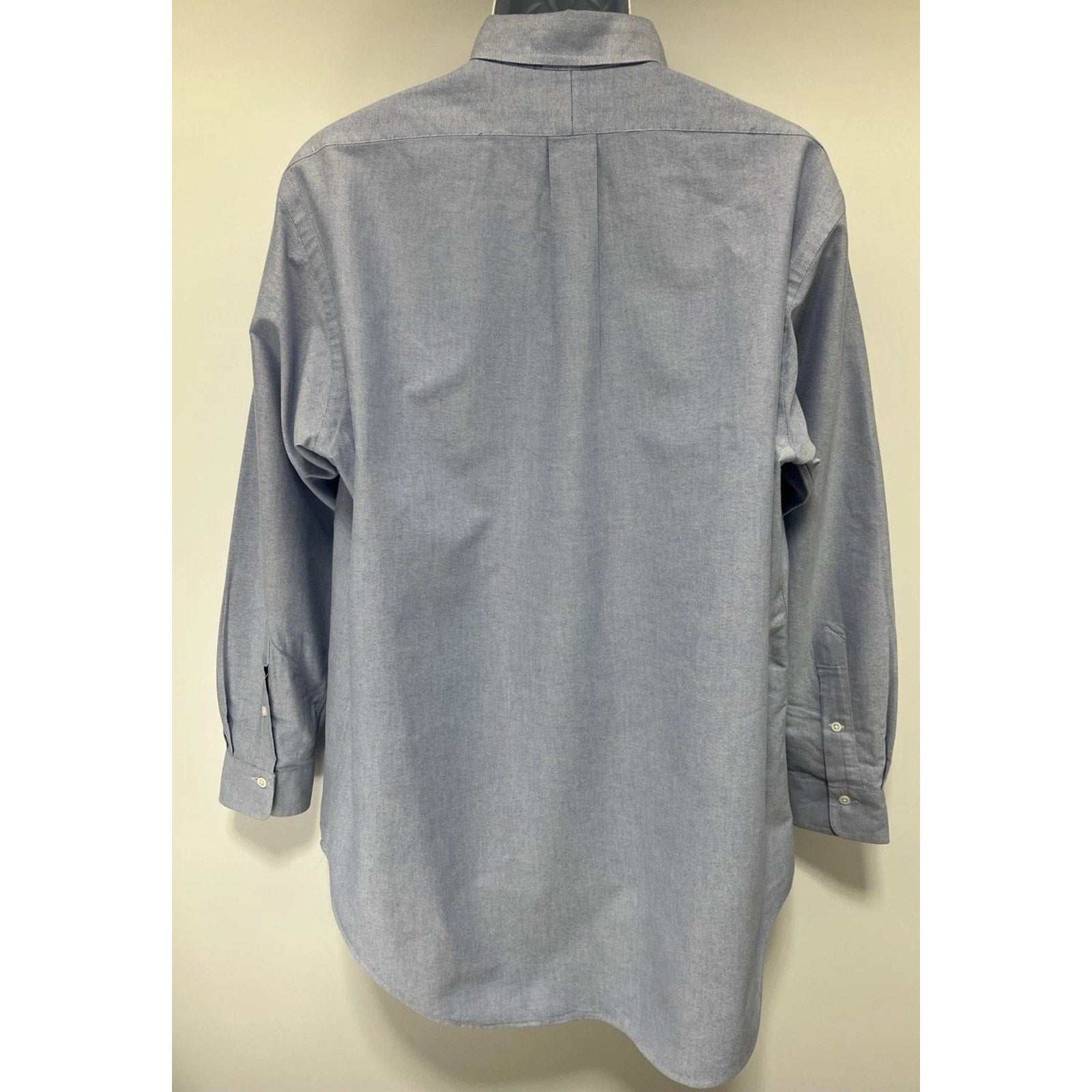 Ralph Lauren Oxford Mens Shirt 16 1/2-33 Button Down Blue LS Flesh Pony