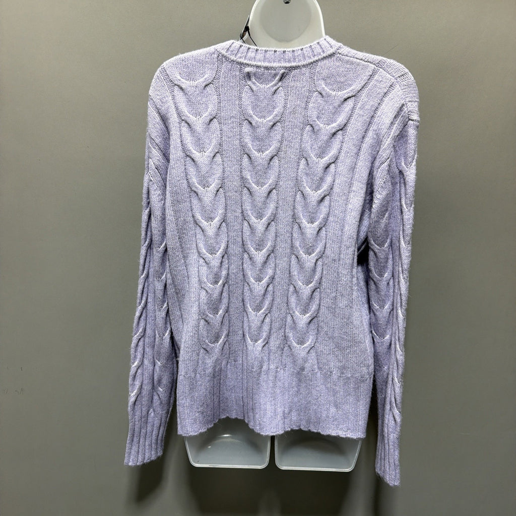 Banana Republic Cable Knit Sweater Womens Size Large Rayon Super Soft Casual NWT