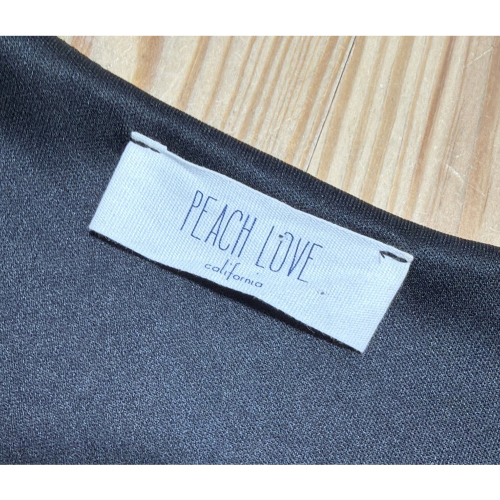 Peach love Purple Snakeskin Print dress Long Sleeves V-neck lined Dress Size S