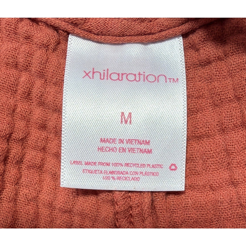 Xhilaration Gauzy Romper Size M Tank Shorts Summer Top Burnt Orange