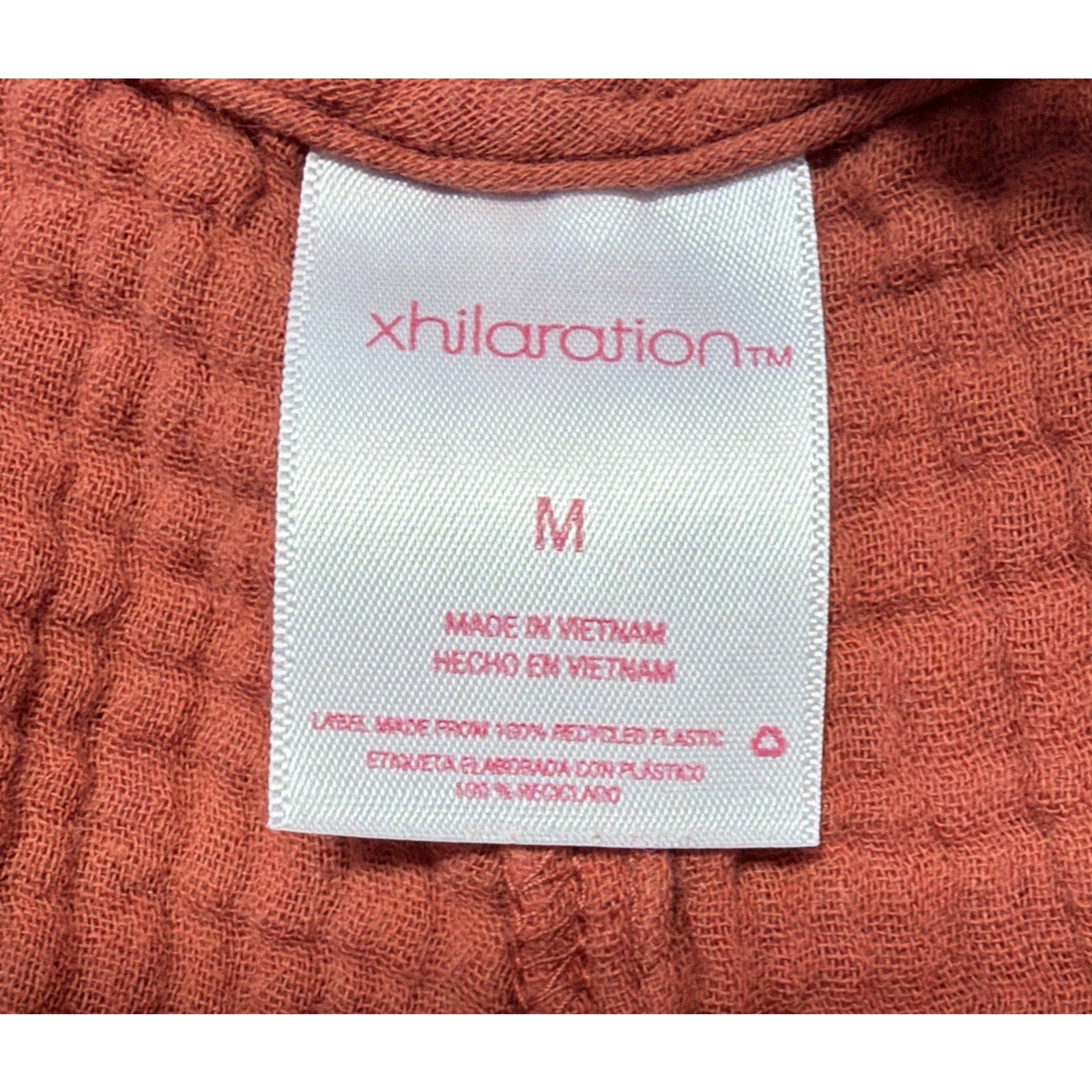 Xhilaration Gauzy Romper Size M Tank Shorts Summer Top Burnt Orange