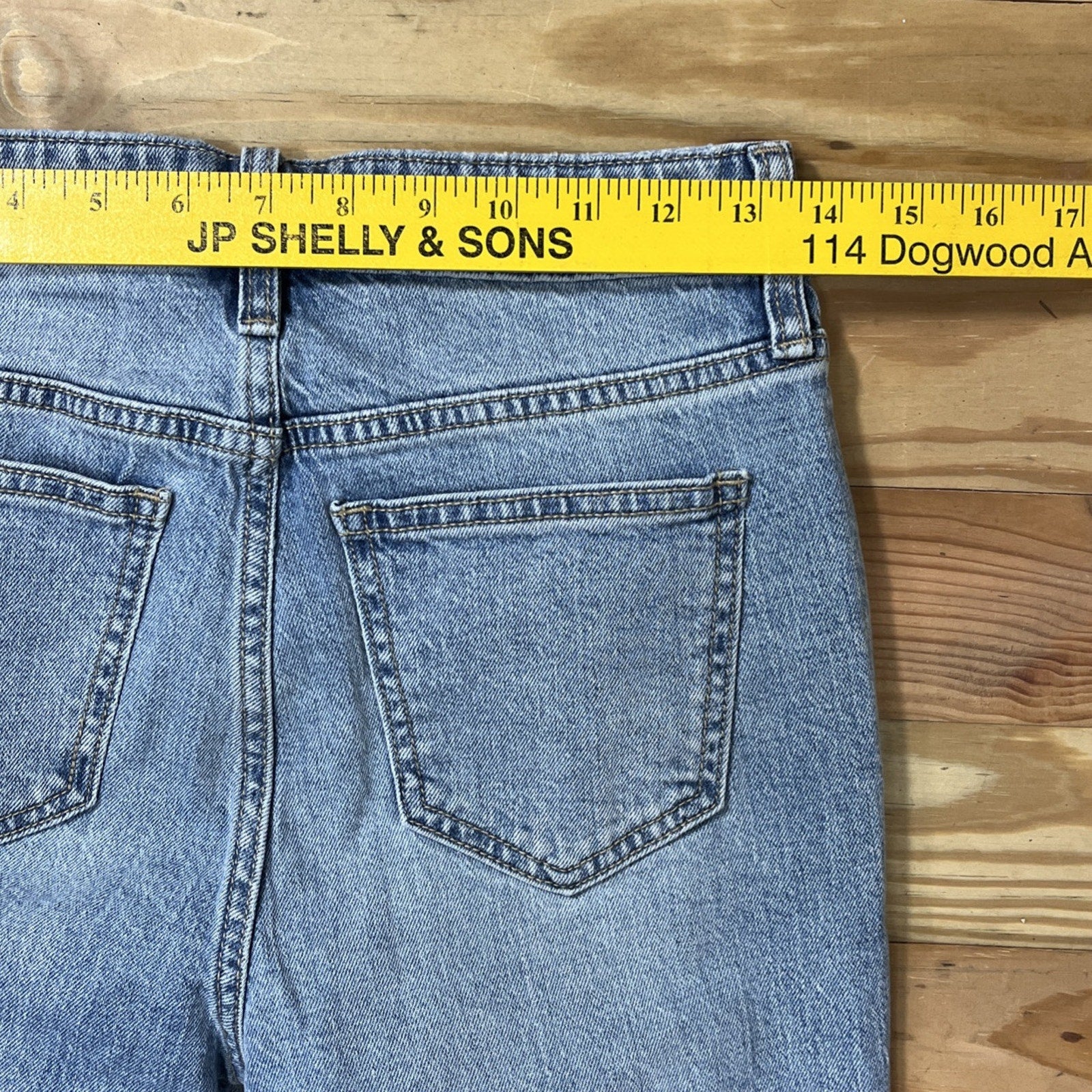 Eunina Tobi Women's Size 1 Super High Rise Distressed Ankle Mom Jeans 27x28.5