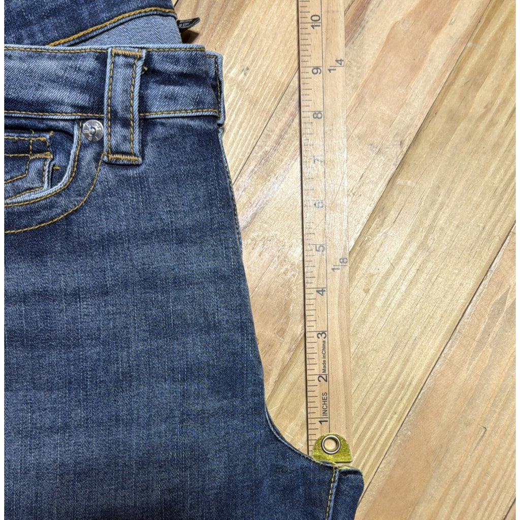 True Religion Jeans women size 31x33 Billie Mid Rise Straight Flap Pocket