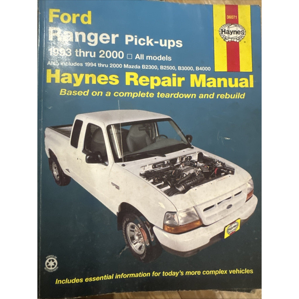 Ford Ranger Pick-Ups 1993 thru 2000 Haynes Repair Manual 36071