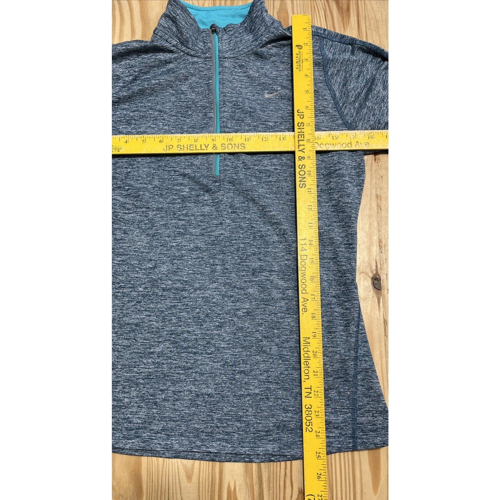 Nike Dri-Fit Element Half Zip Running Top Long Sleeve Medium, Blue Space Dye