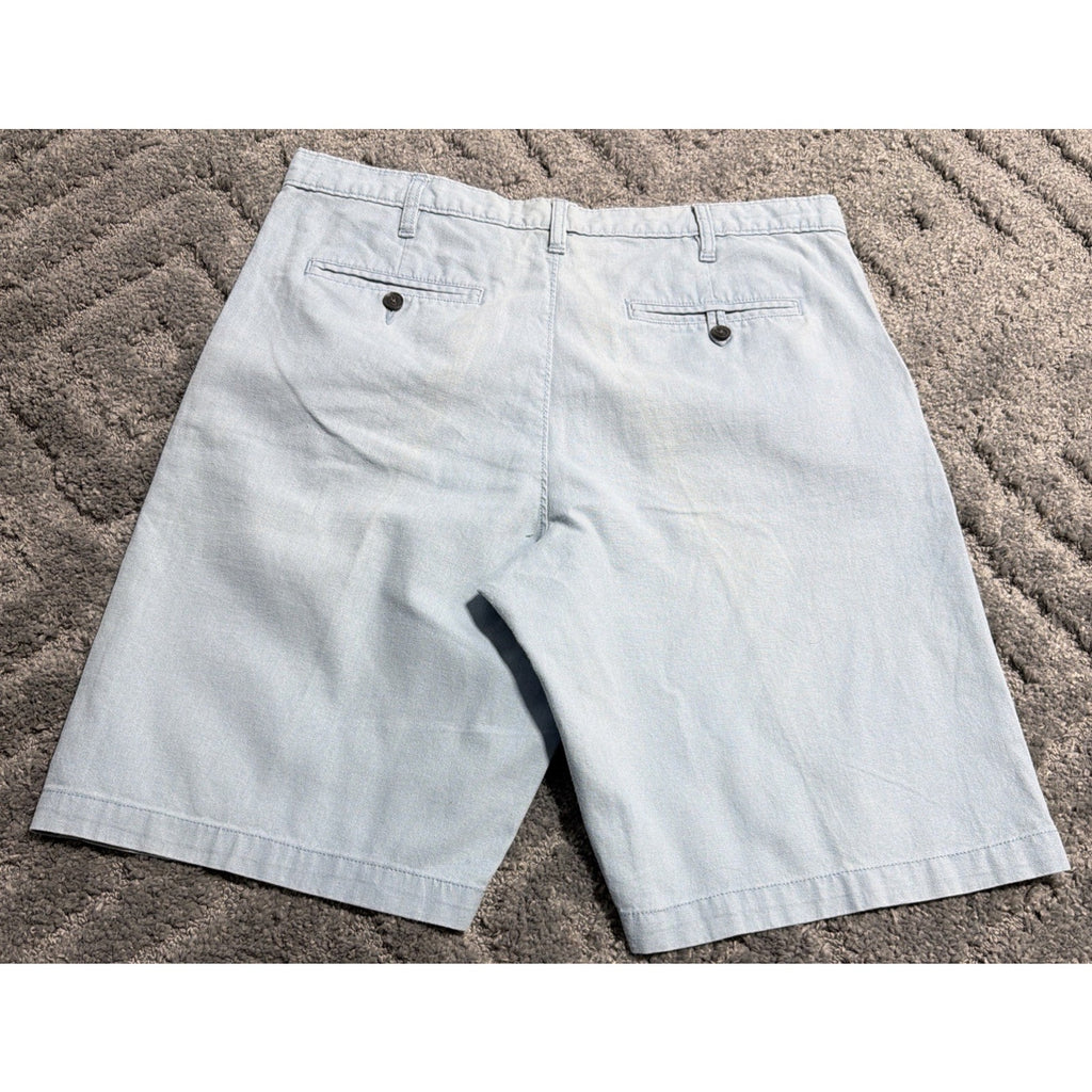 Marc Anthony Casual Slim Fit Shorts Mens Linen Blend Marble Short Size 36