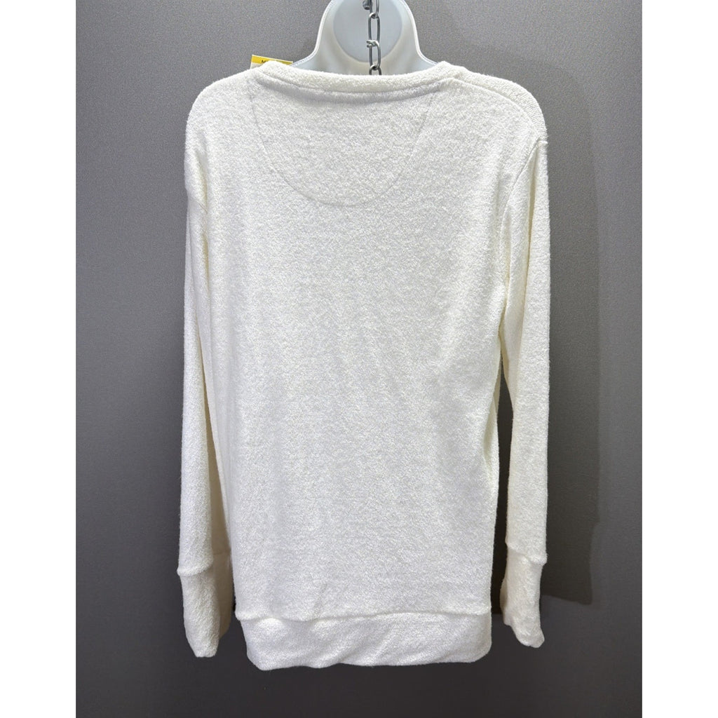 Royce Brand Women's M Holiday Ivory Joyful Drop Tail Super Soft Sweatshirt NWT