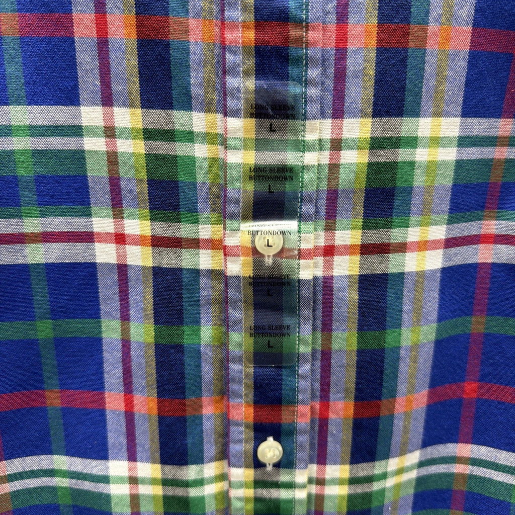 $125 Polo Ralph Lauren Colorful Plaid Oxford Button Down Shirt Mens Large NWT