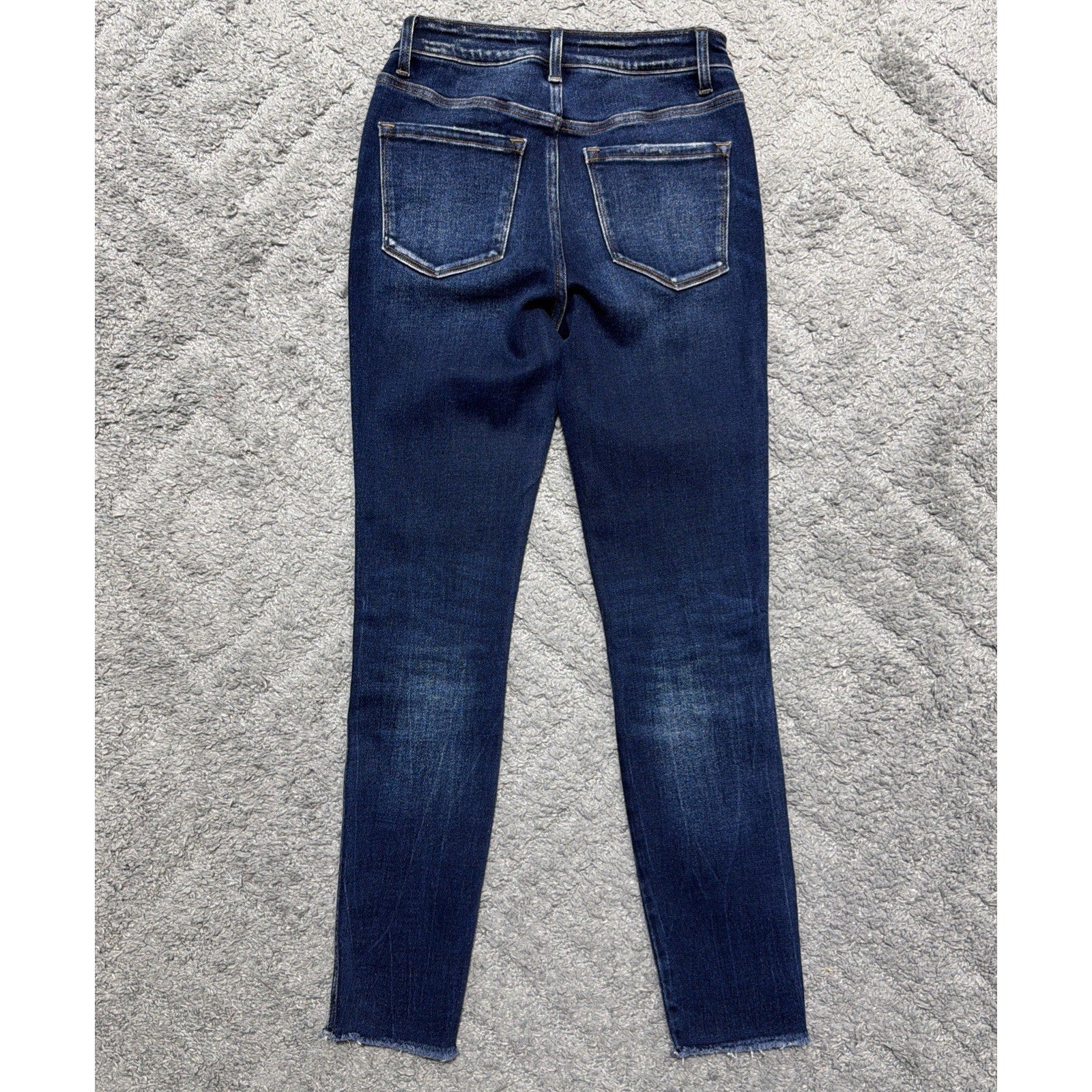 Flying Monkey High Rise Ankle Skinny Jeans Womens 25 Blue Distressed Stretch
