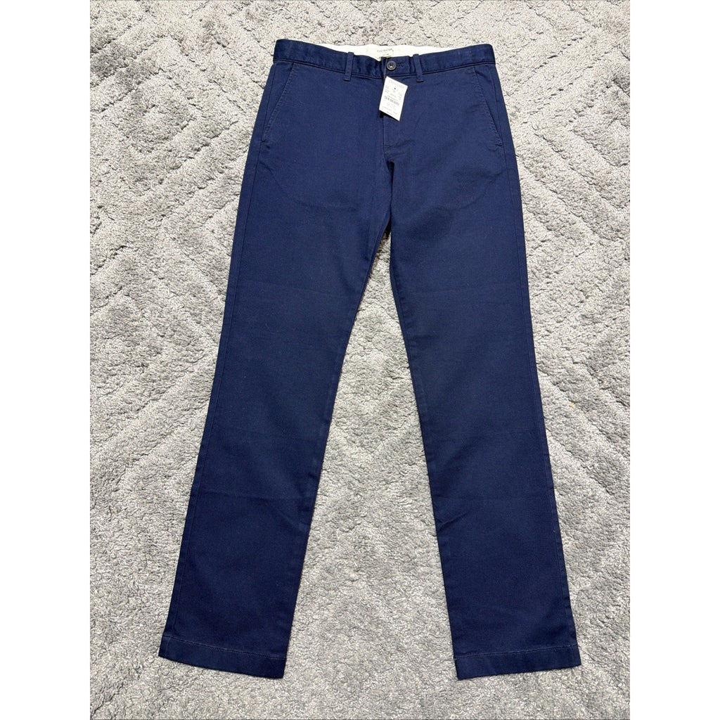 J Crew Crewcuts Youth 14 NEW Navy Blue Slim Chino Pants Button Front 29x28.5
