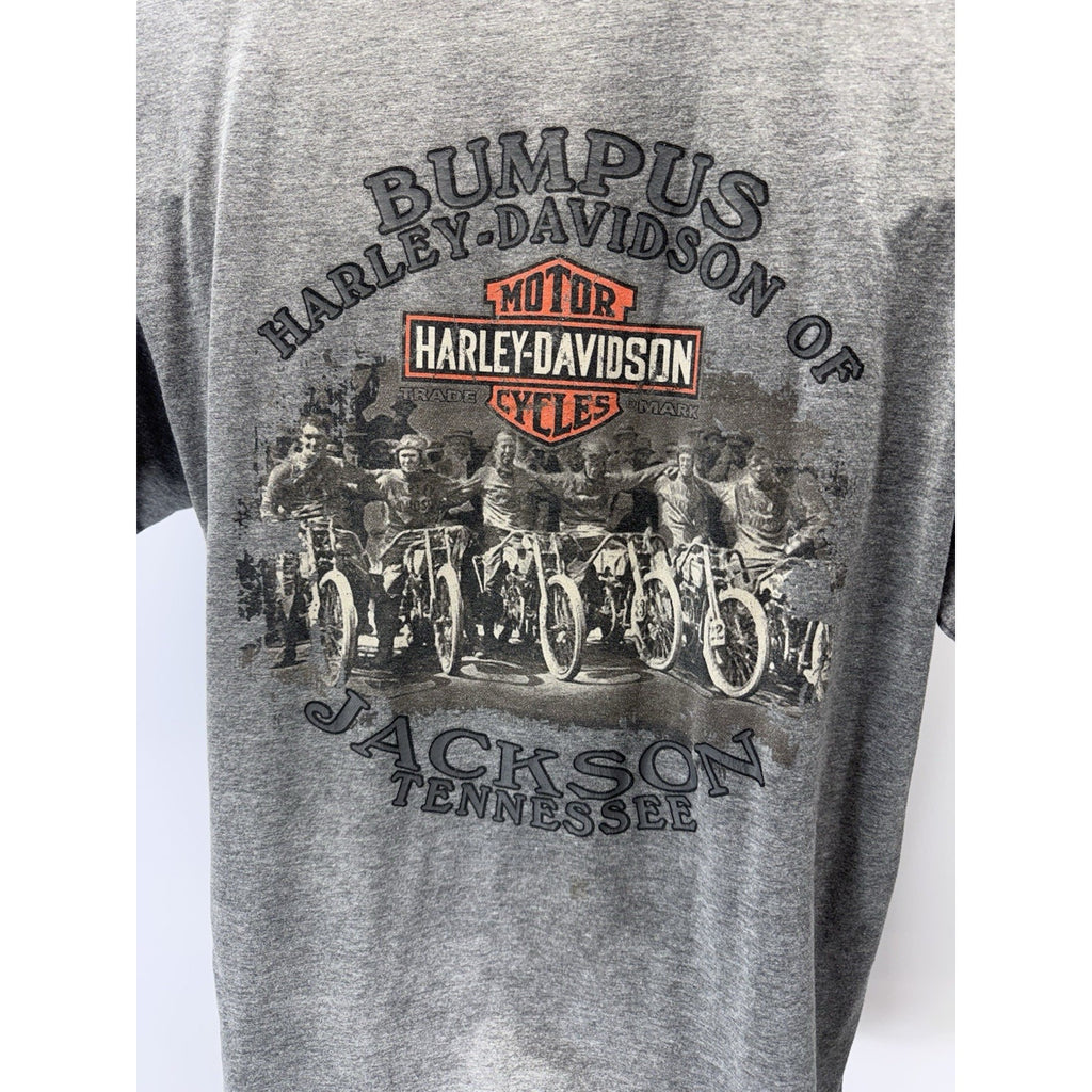 Bumpus Harley Davidson Jackson, TN Vtg T-Shirt Men’s Size Large Gray