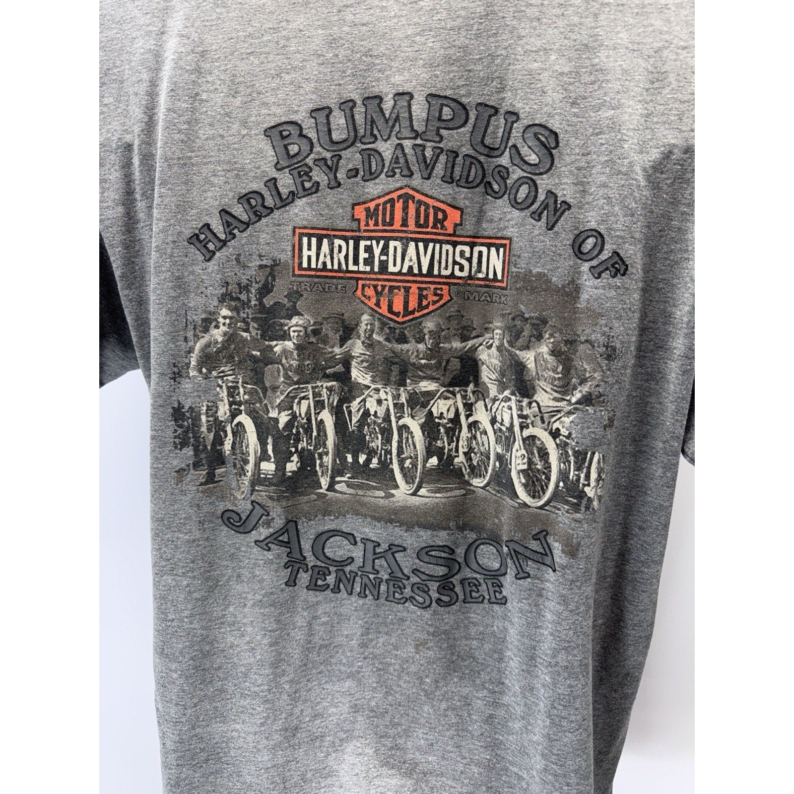 Bumpus Harley Davidson Jackson, TN Vtg T-Shirt Men’s Size Large Gray