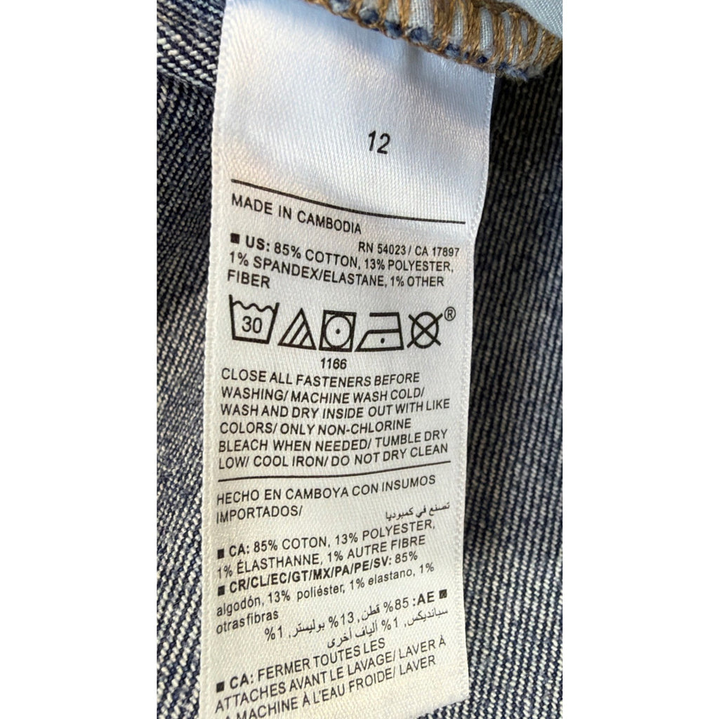 Womens Old Navy Mid-Rise Wow Boyfriend Ankle Blue Denim Jeans Cotton Blend 12