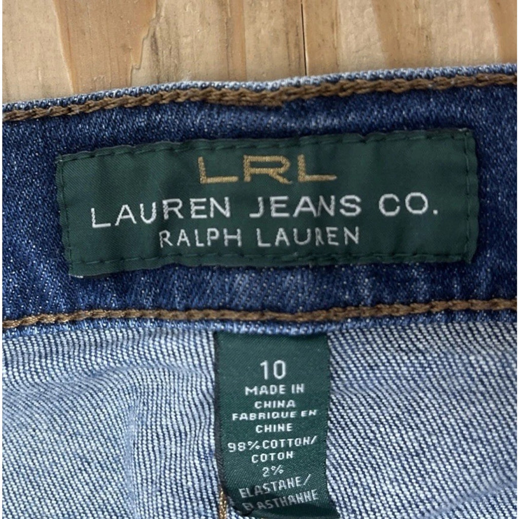 Lauren Ralph Lauren Classic Straight Leg Jeans High Rise Women 10 Hemmed 32x27