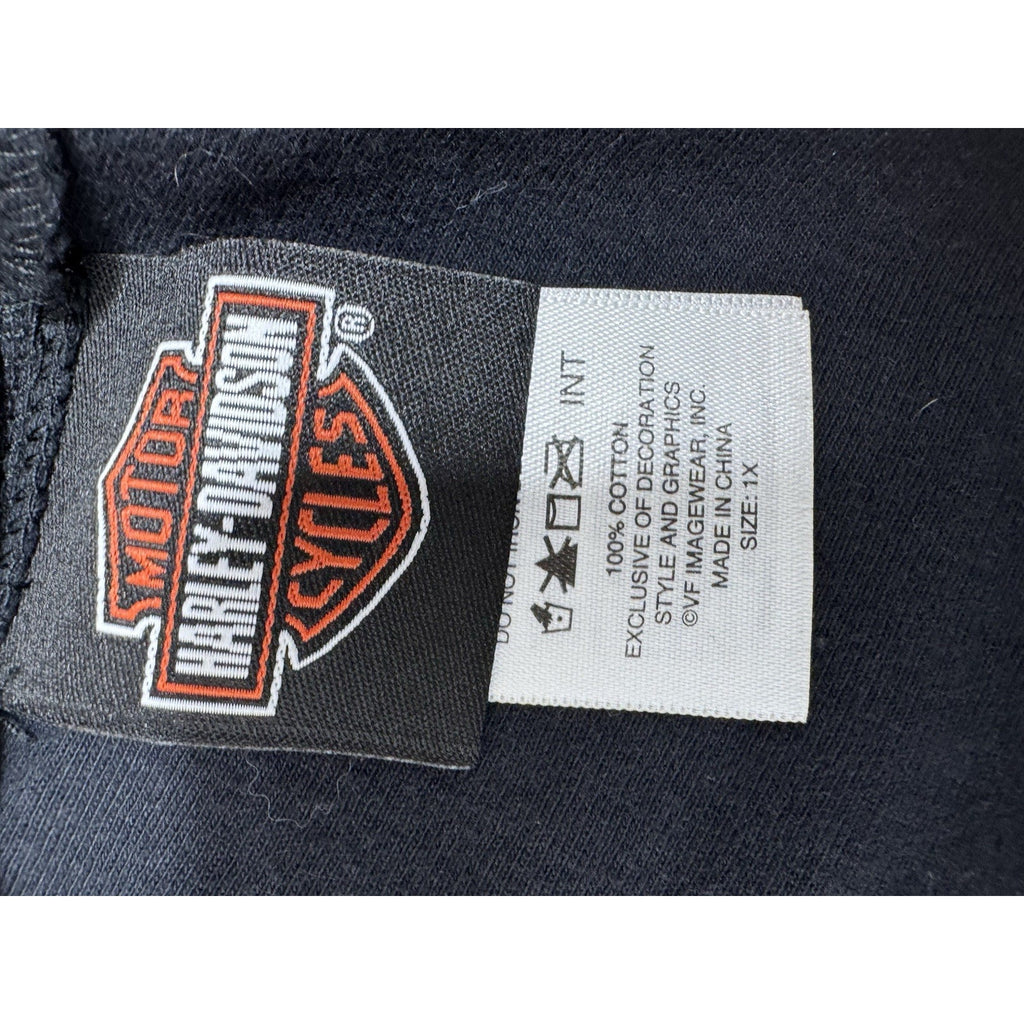 Crystal River Harley Davidson Eagle Chrome Cutout Short Sleeve Women’s Size 1X